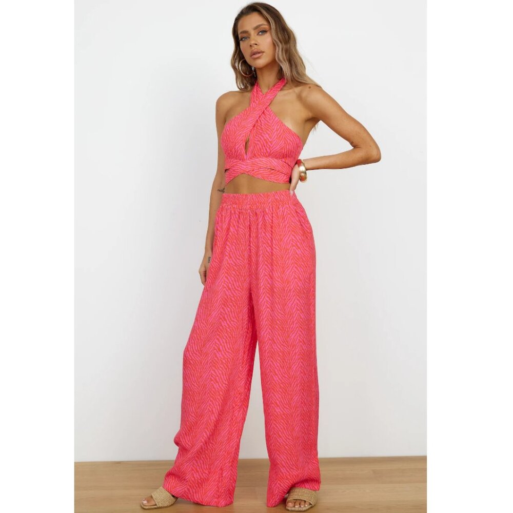 Charlie Holiday Lagoon Top Pink Zebra (S/US 4)